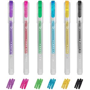 Legami Gelschreiber Shine Like a Diamond, Mini-Format, Strichbreite 1 mm, farbig sortiert, Glitzertöne, 6 Stück