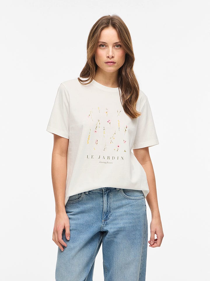 Vila Shirt "Visybil Garden" in Weiß - M