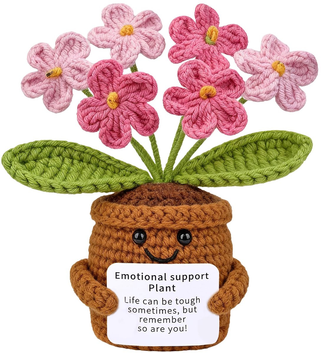Pocket Hug Bloem met Positieve Boodschap en Kaart voor Volwassenen
