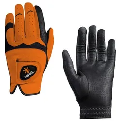 Hirzl Hybrid Plus+ Herren Golfhandschuh orange/sch