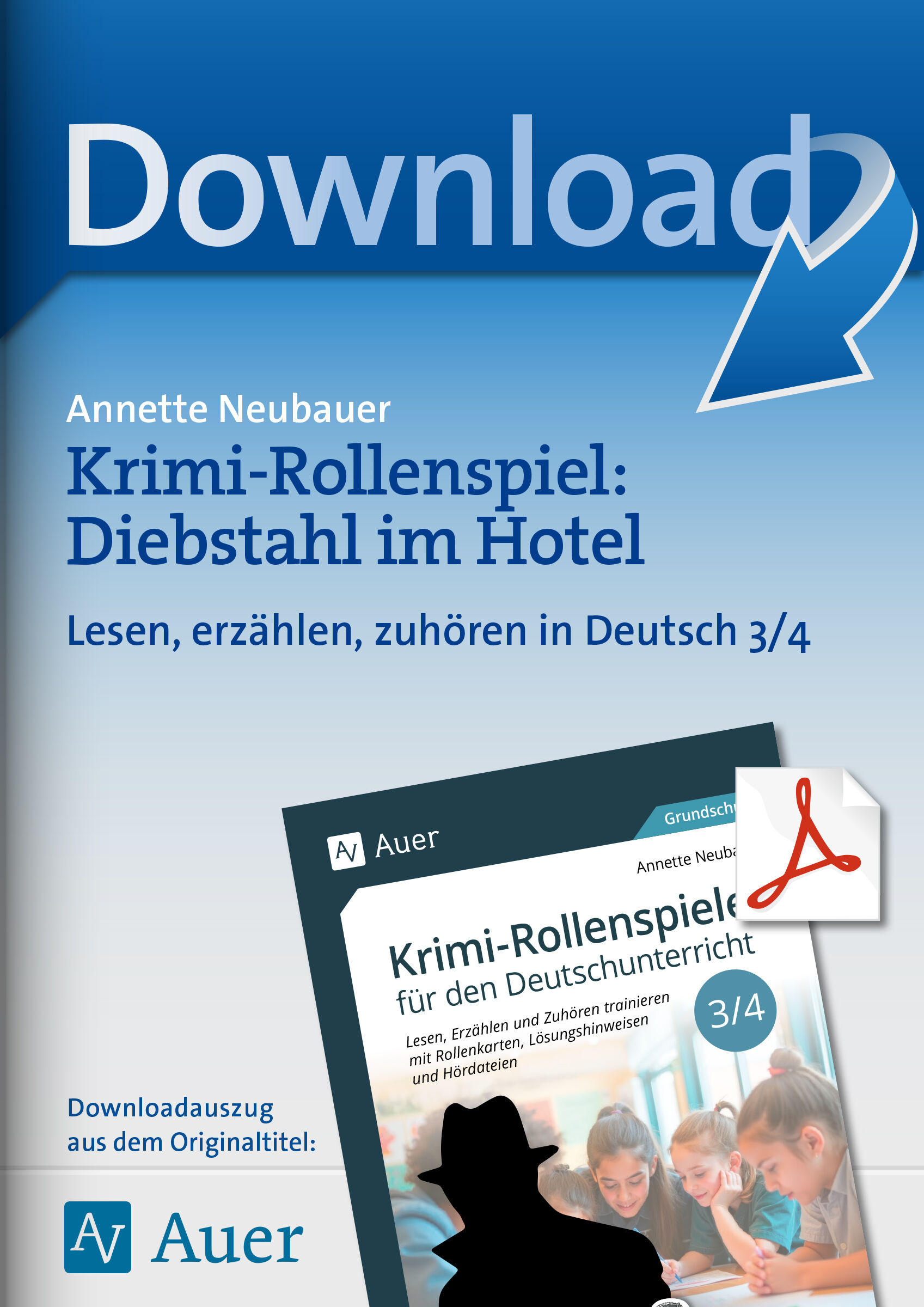 Auer Verlag Krimi-Rollenspiel: Diebstahl im Hotel