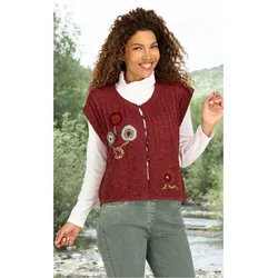 Alpaka-Weste in Muster rost in Größe 44/46 von DW-Shop, Rost, 44/46