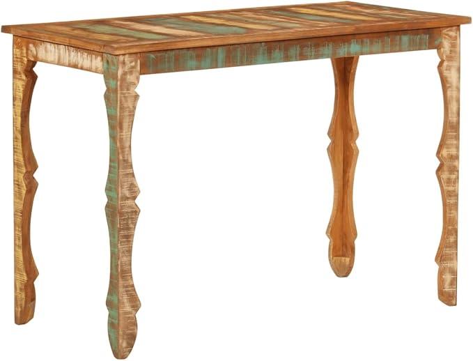 Esstisch 110x52x76 cm Esszimmertische Wohnzimmer Tisch Dining Tables Tische Altholz Massivholz