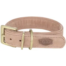 Trixie Pure collar, leather, M: 36–43 cm/30 mm, pink (M, Hund, Allgemein), Halsband + Leine