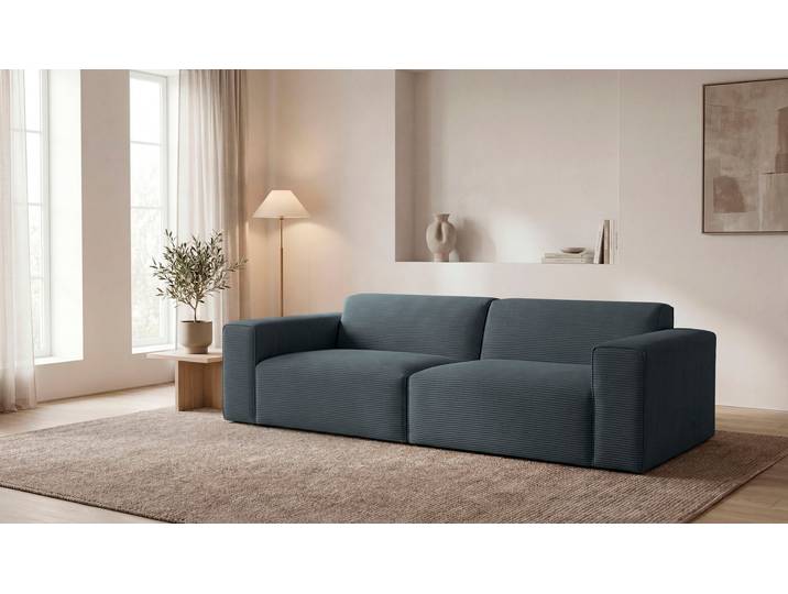 3-Sitzer GOODPRODUCT Clayton Breite 248 cm , grau, B:248cm H:70cm T:96cm, 100% Polyester, Sofas, 3-Sitzer, in einem trendigen Cord-Bezug, verschiedene Kombinationen verfügbar