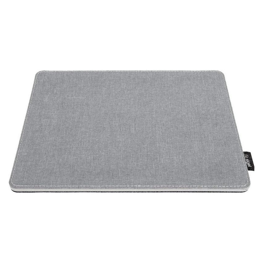 Sigel Mauspad Eyestyle, hellgrau-schwarz, Zwischenlage und Naht in Weiss, recyceltes PET, recyceltes PP, 2 (M) (SA201)
