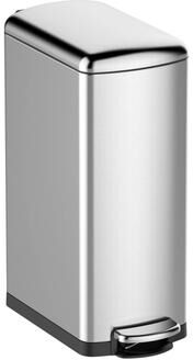 Garvee 8 Gal Slim Step On Kitchen Trash Can, Stainless Steel