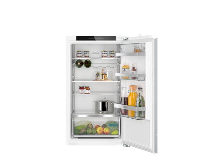 SIEMENS Einbaukühlschrank KI31RADD1 , Energieeffizienz: D, silber (weiß), Rechtsanschlag, wechselbar, Kühlschränke, Made in Germany & mehr Platz für frische Produkte dank hyperFresh, Einbaukühlschrank