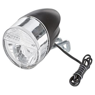 Fahrrad-Frontlicht PROPHETE "LED-Scheinwerfer 20 LUX", schwarz, Fahrradlampen