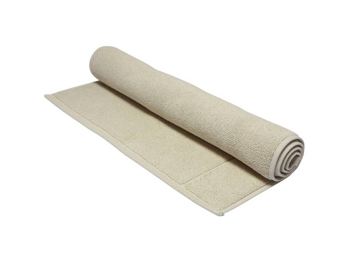 Living Home Badteppich Softfeel beige Baumwolle 50 x 80 cm Rechteckig - Badteppich