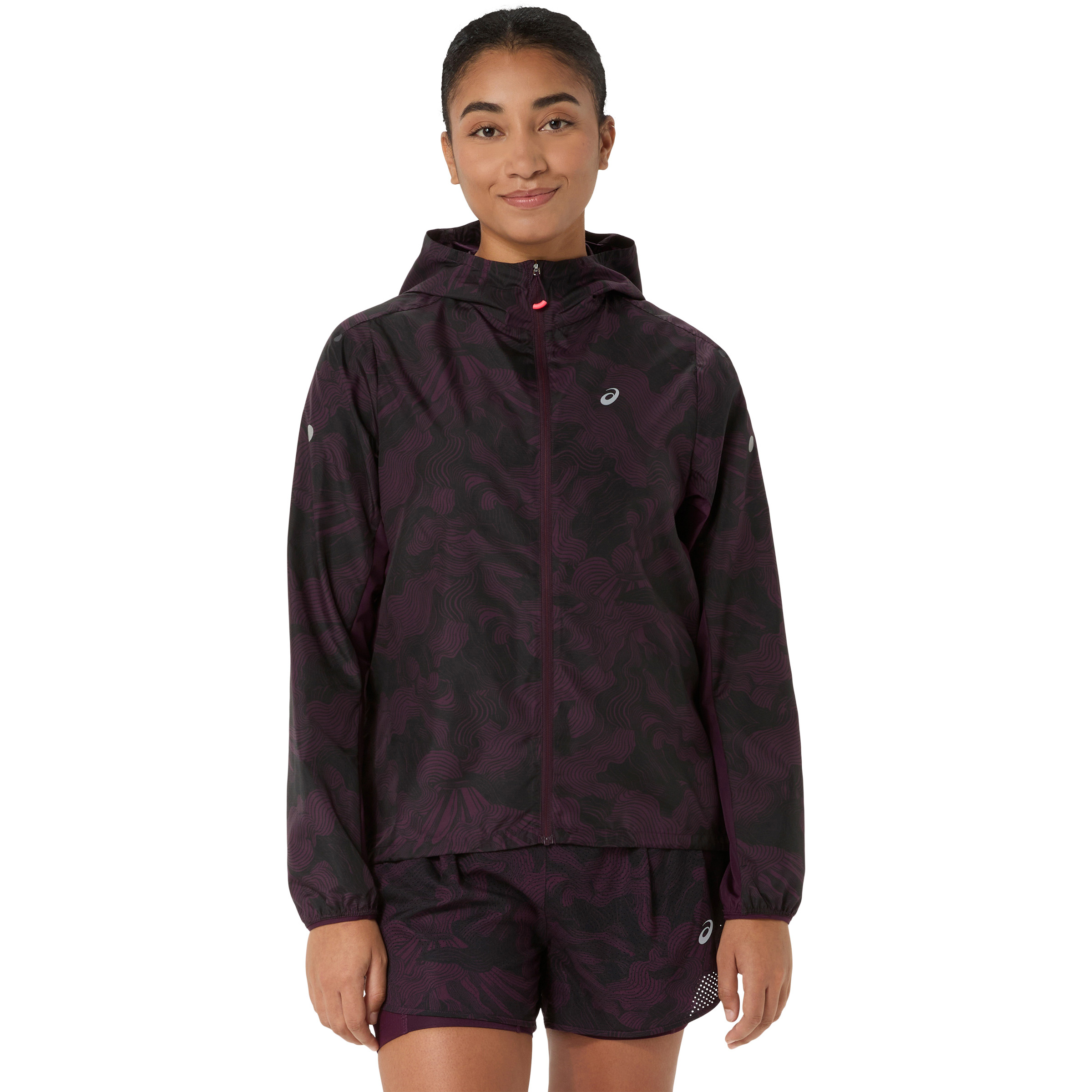 Asics Fujitrail Packable Damen Laufjacke lila Größe XS Trailrunning | Laufen Klein verpackbar