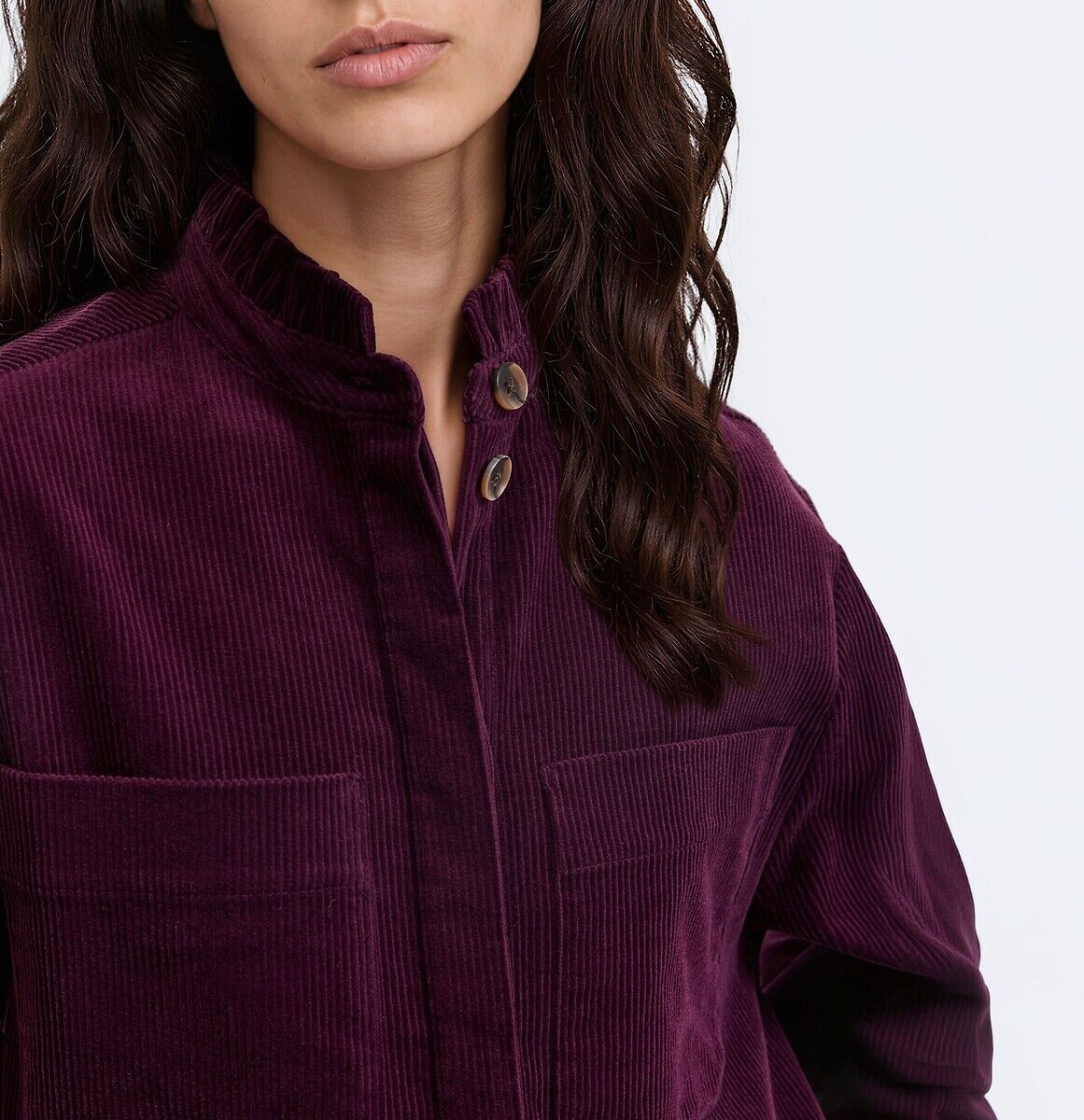 LA REDOUTE COLLECTIONS Robe courte à col volanté en velours, Signature DEBBIE