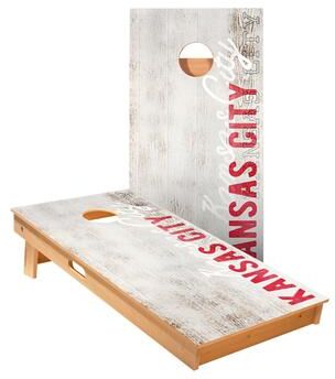 Skip's Garage Kansas City Vintage Gameday Cornhole Boards