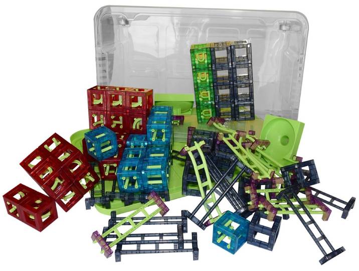 CHiLA Kugelbahn-Bausatz Qvolution Kugelbahn - Set, (Profi, 80-tlg)