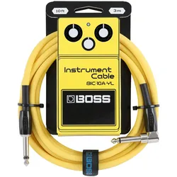 BOSS (Electronics) BIC-10A Instrumentenkabel (3 m, 6.3mm Klinkenkabel), Audiokabel