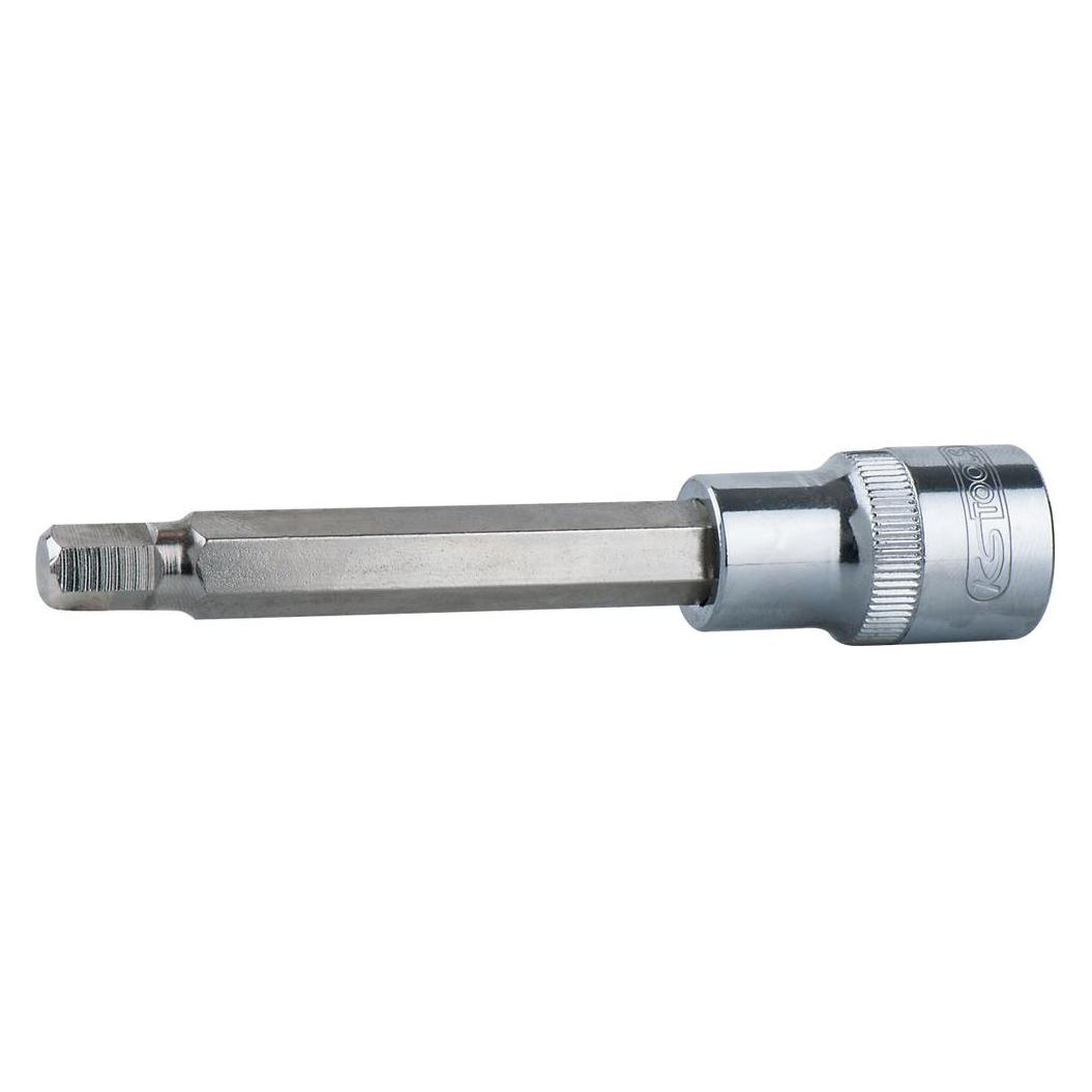 KS Tools Werkzeuge-Maschinen GmbH 1/2" CHROMEplus Bit-Stecknuss Innensechskant, lang, 4mm, auf Hänger (4 mm) (918.1654-E)