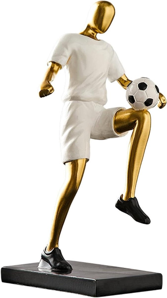 Abstracte kunstfiguur Denkers beeld goud met hol gesneden design voor interieur decoratie