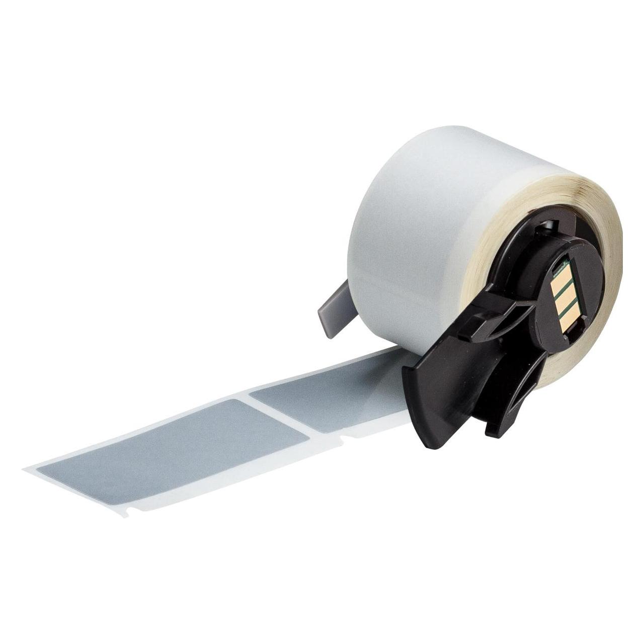 Brady M6-20-362, fälschungssicheres metallisiertes Vinyl, Silber, glänzend, 25.40 x 50.80 mm, perm (33.32 mm) (M6-20-362)