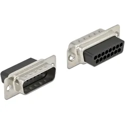 DELOCK D-Sub 15 Pin Crimp Stecker, Metall, 4 Stück
