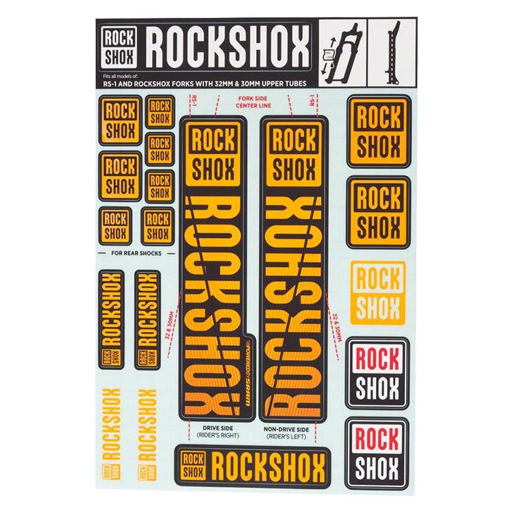 RockShox Aufkleberset Fahrradgabel bis 2018 (104413)