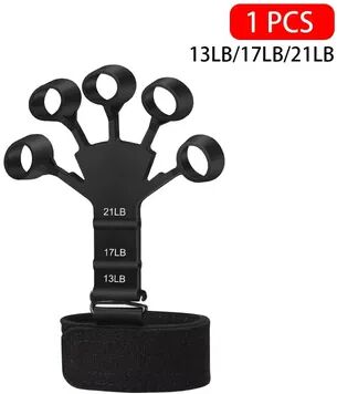Perfect Picks Market Adjustable Hand Grip Strengthener Finger Trainer For Forearm Workout And Guitar Practice black