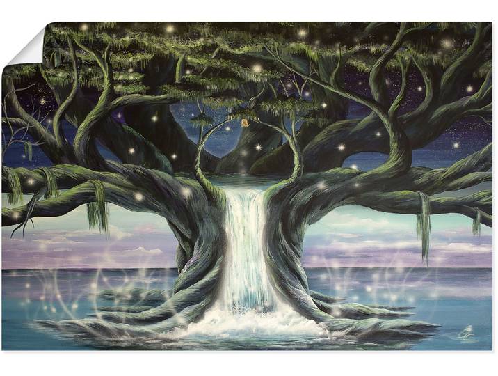 Wandbild ARTLAND Der Baum der Seelen , blau (farbe bild(er): blau), B:30cm H:20cm, Bilder, Wandbild, als Leinwandbild, Poster in verschied. Grössen