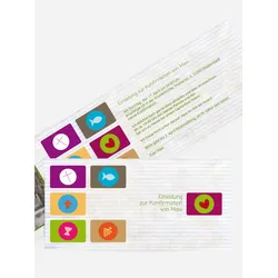 Einladung zur Konfirmation selbst gestalten mit Spruch und Fotos im Onlinedesigner bei Meine-Kartenmanufaktur.de