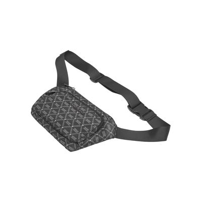 Bauchtasche KARL KANI "Karl Kani Kk Retro Kani Monogram Aop Crossbody Bag", Herren, Gr. onesize, grau (schwarz, grau), Polyester, Taschen