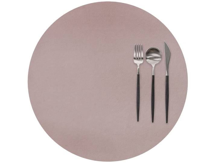 ZICZAC Tischset Togo rosa Kunstleder Rund B 38 cm - Tischset