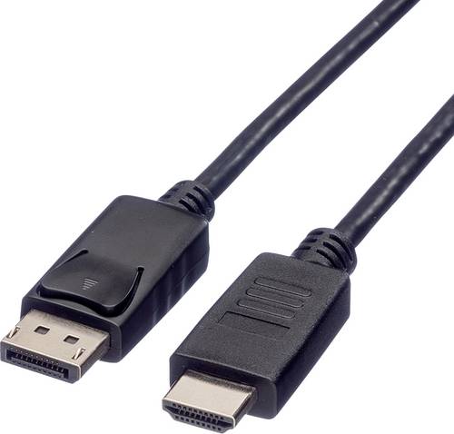 Roline DisplayPort / HDMI Adapterkabel DisplayPort Stecker, HDMI-A Stecker 4.50m Schwarz 11.04.5783 Geschirmt DisplayPort-Kabel