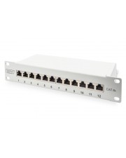 DIGITUS CAT 6A Patch Panel geschirmt 12-Port 1HE 10" grau Patch-Panel Grau (DN-91612S-EA-G)