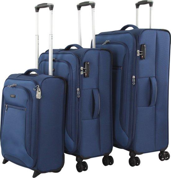 Famanu 3-teiliges Kofferset mit 4 Rollen und TSA-Schloss - Ideal für Reisen