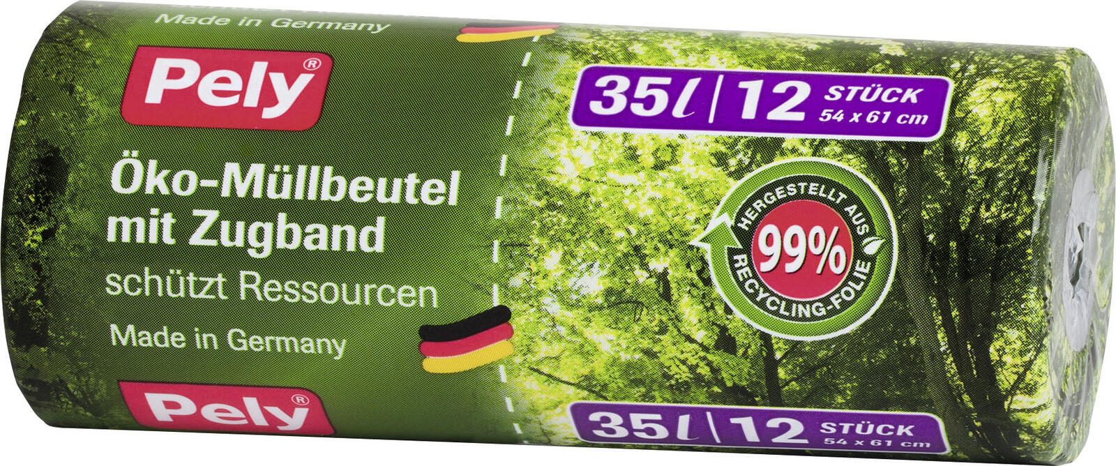 Pely Müllbeutel 35,0 l grün 914056