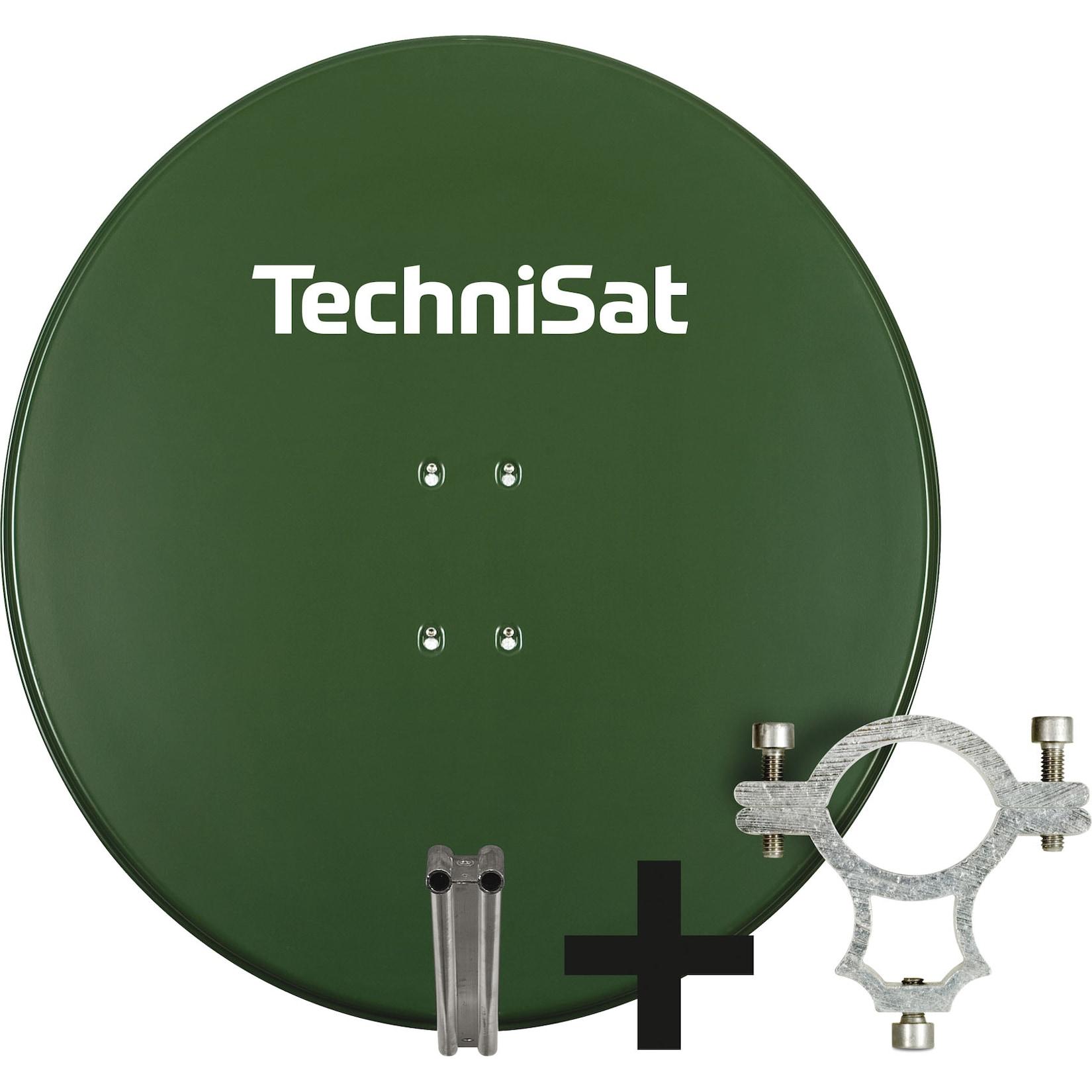 TechniSat SATMAN 850 PLUS 85cm Sat-Antenne mit 40mm LNB-Halteschelle rot tannengrün