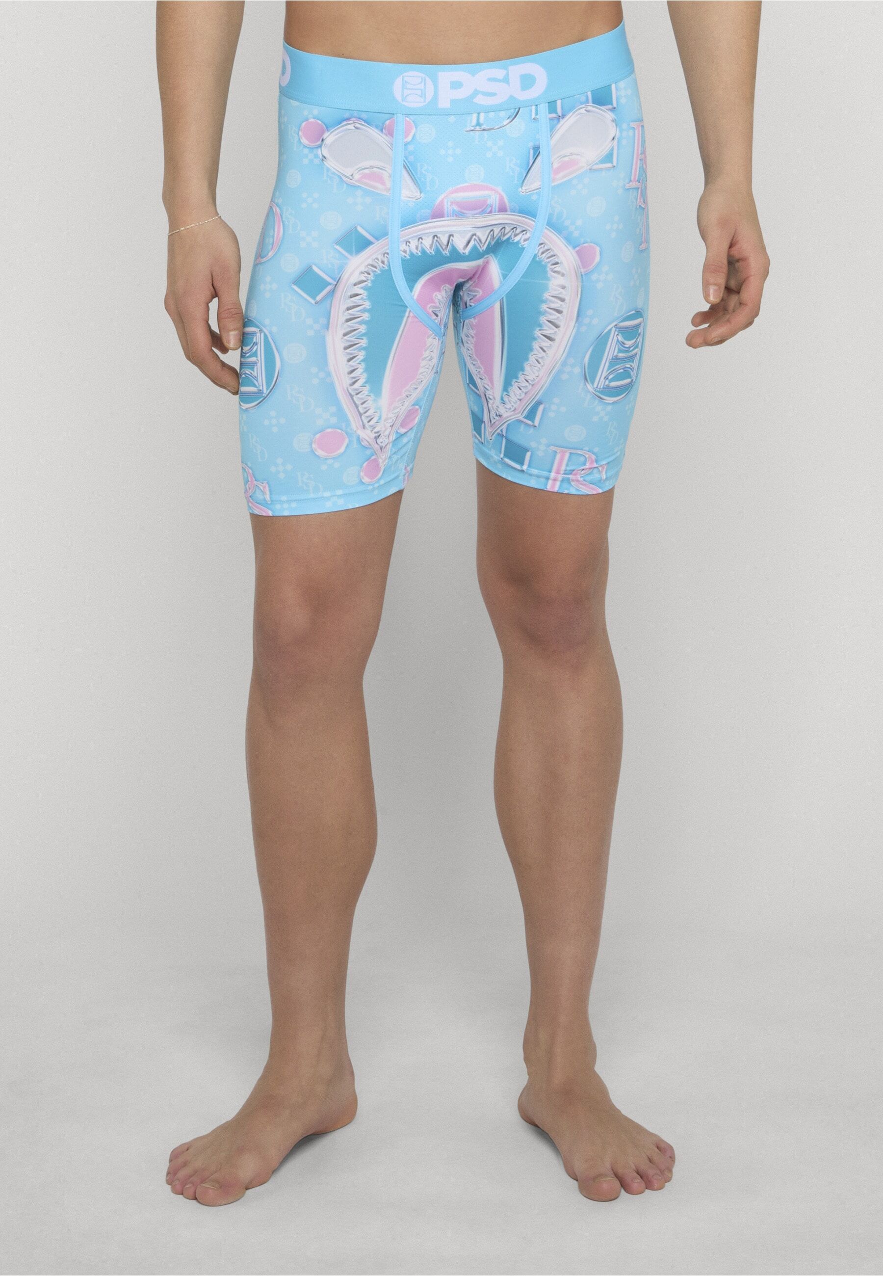 Boxershorts PSD "PSD WF LUX NY", Herren, Gr. XL, 1 Stk., blau (multi), 88% Polyester, 12% Elasthan, Unterhosen