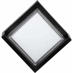 V-Tac, Gartenbeleuchtung, VT827 12W LED Wandleuchte SamiFrame Schwarz Quadratisch 4000K (1160 lm)
