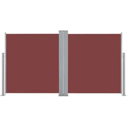 Helloshop26 - Ausziehbare Seitenmarkise/Sichtschutz für Terrasse Garten Balkon 120 x 600 cm braun 02_0007406