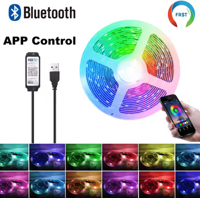 Uplift Curations Bluetooth RGB LED Strip Lights 5050 LED Tape For Room, TV, PC Backlight 10m 15m 20m 30m Options bt App 20m