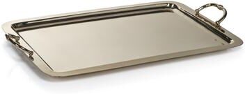 Zodax Manetta Polished Steel and Brass Tray