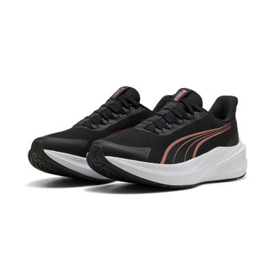 Laufschuh PUMA "DASHER LITE SLIPTECH", Damen, Gr. 41, Textil, schwarz (puma schwarz, rose gold, puma weiß), Schuhe Laufschuh, für einfaches An- und Ausziehen