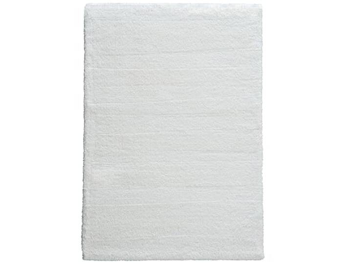 Astra Hochwertiger Teppich Wohnzimmer, Schlafzimmer - Hochflorteppich weich - flauschig & farbenfroh - einfarbiges Design - Teppich Weiß 200 x 290 cm