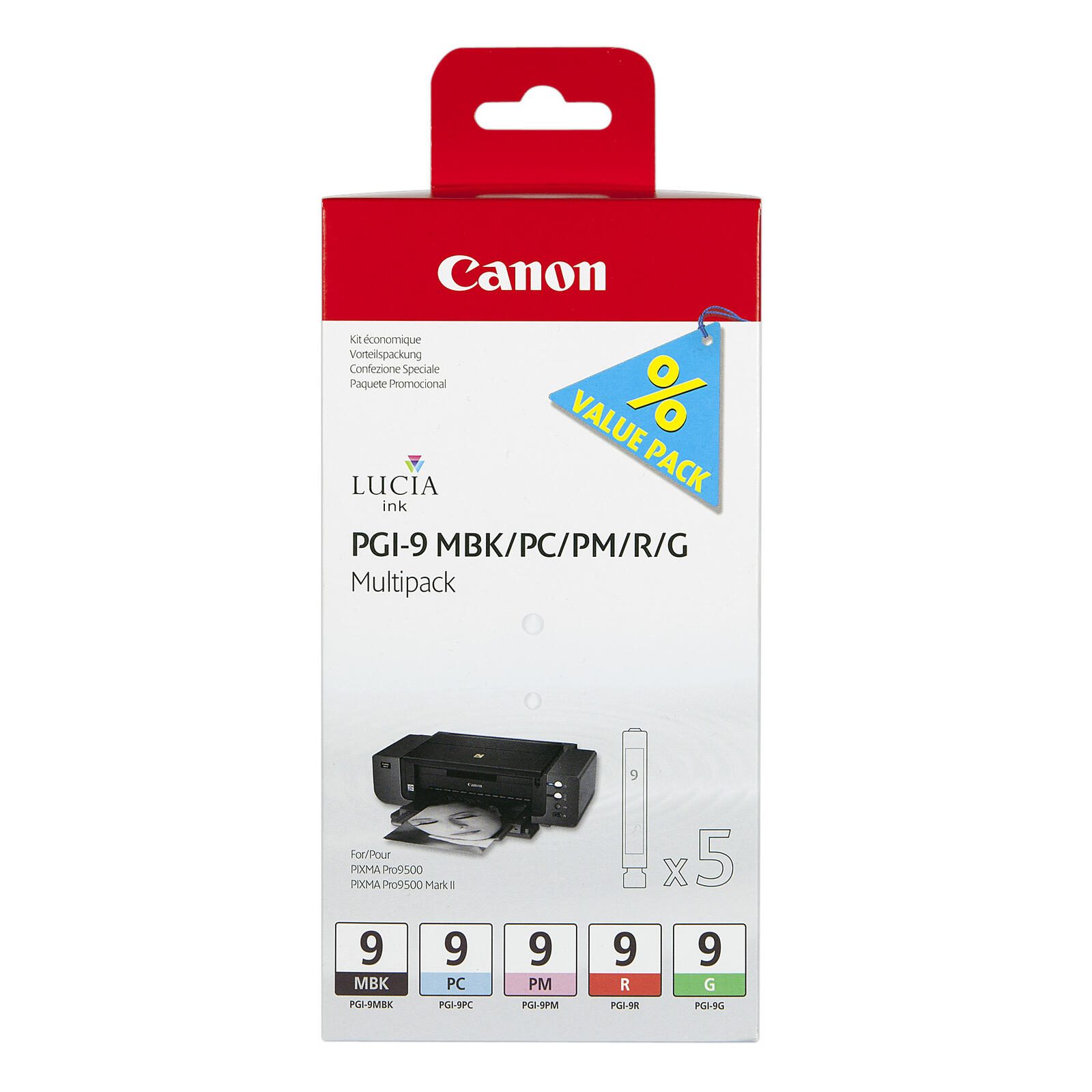 Canon Original PGI-9 Druckerpatronen 5er-Multipack - MBK/PC/PM/R/G 1033B013