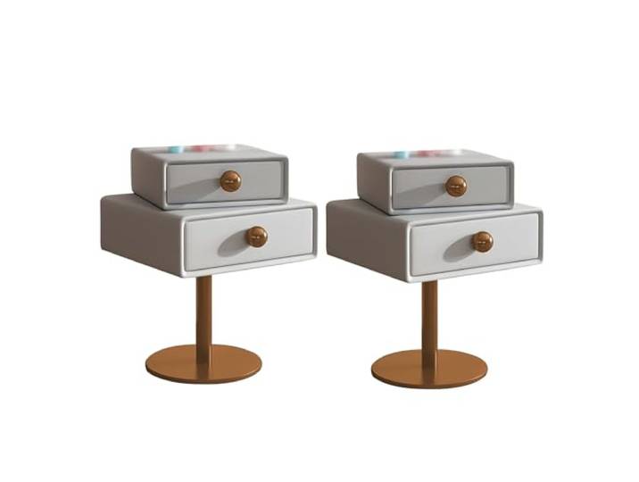 ZXDGsdrdtW Nachttisch, Hoher Sofa-Beistelltisch, Kleiner Nachttisch(Light Gray,50x40x60cm)