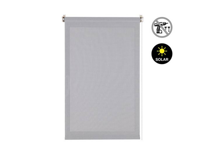 Storesdeco Screen-Rollo without drilling Grau 60X180, Kunststoff, Uni, Rechteckig, 60x180 cm, Heimtextilien, Vorhänge, Rollos