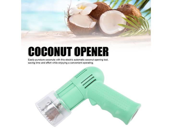 Ouvre-noix de coco électrique automatique en acier inoxydable 304, outil d'ouverture de perforateur de noix de coco pour jeunes et Maturaux