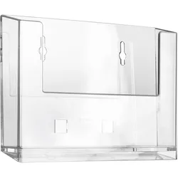 Wandprospekthalter, Polystyrol, transparent, Taymar 1 x Querformat | A6, PS
