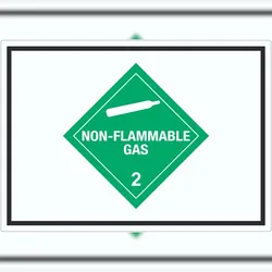 HB-Druck Aufkleber nicht entzündliches Gas Symbol non-flammable A1 (594x841mm)