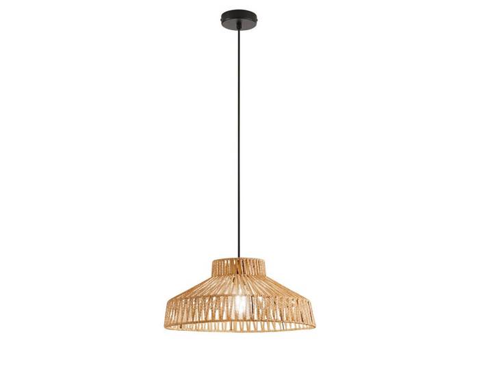 Hängeleuchte Luce Ambiente e Design, Schwarz, Metall, Papier, rund, 12x173.50x18 cm, mit Pendel, Lampen & Leuchten, Innenbeleuchtung, Hängeleuchten, Pendelleuchten