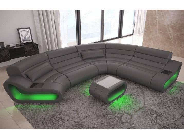 Leder Couch Concept C-Form Eleganz