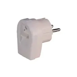 Schukowinkelstecker, abschaltbar - weiss